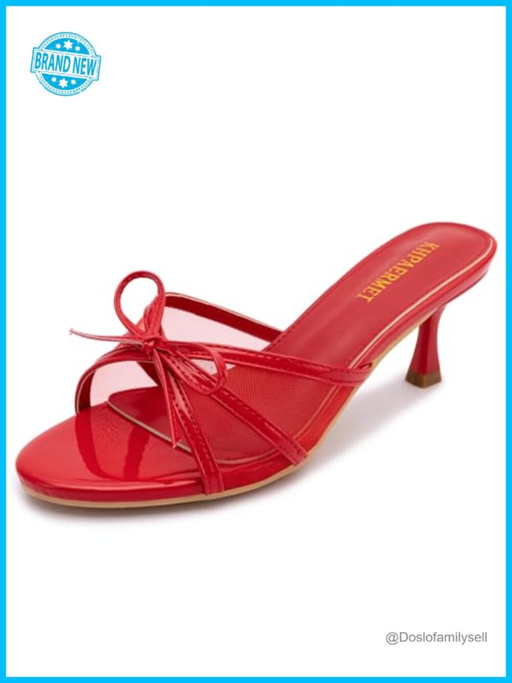 Women's Kitten Heel Sandals Open Round Toe Bow Vintage Mules